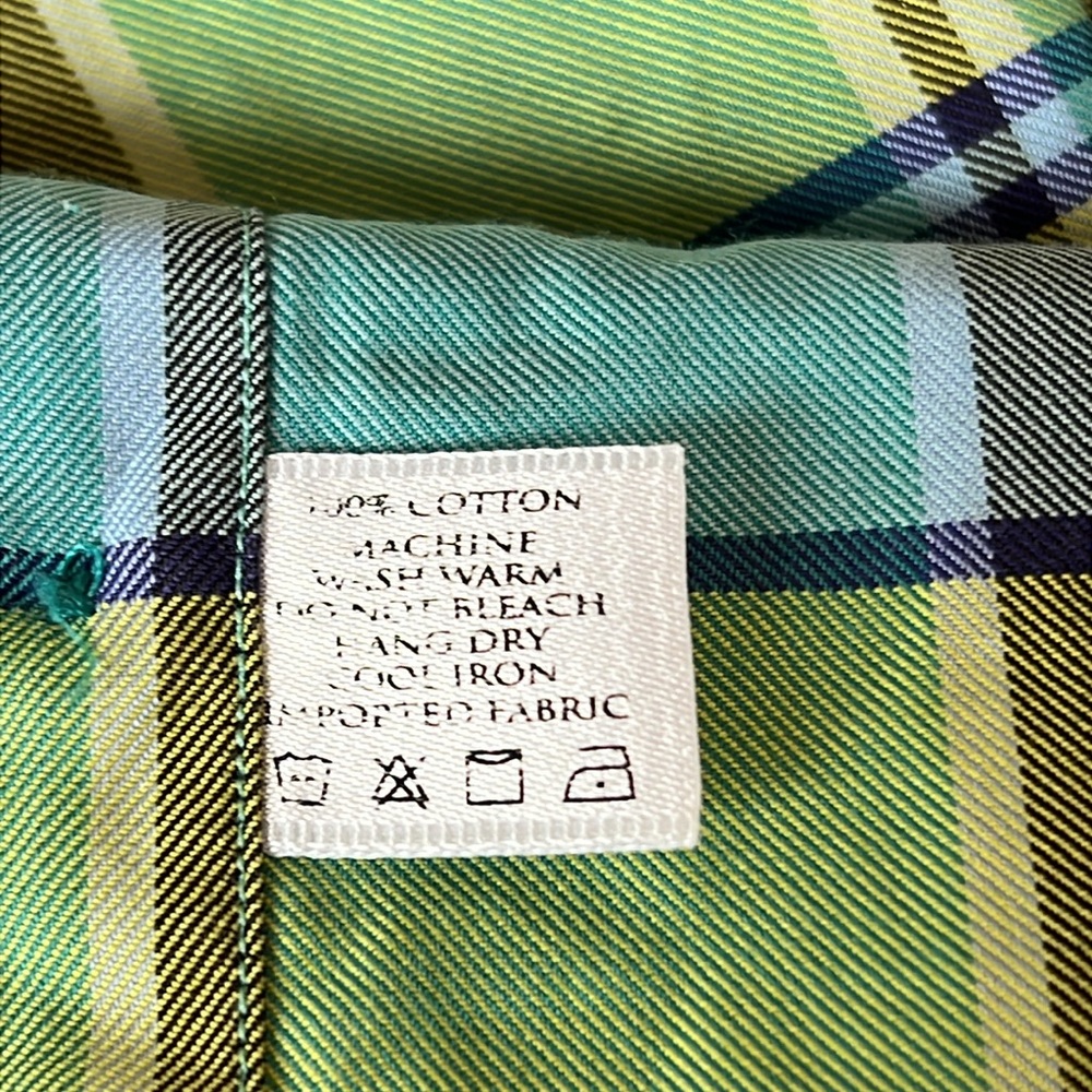 Robert Talbott Men’s Plaid Button Down Collared 100% Cotton Shirt, Size M - Picture 9 of 9